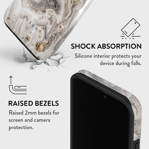 Snowstorm - Grey Marble iPhone 14 Pro Max Case 8