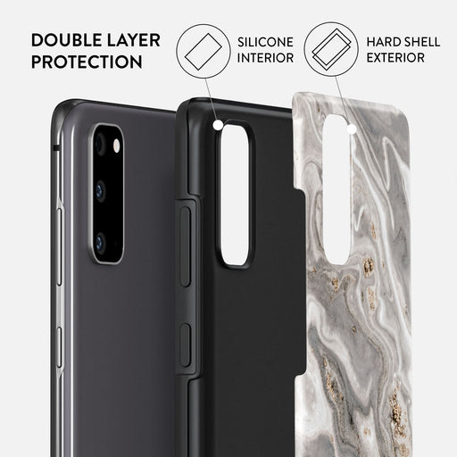 Snowstorm - Grey Marble Samsung Galaxy S20 FE 4G / 5G Case 6