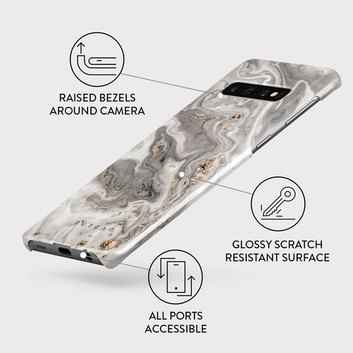 Snowstorm - Grey Marble Samsung Galaxy S10 Plus Case 3