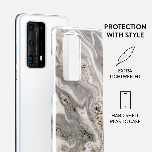 Snowstorm - Grey Marble Huawei P40 Pro Plus Case 2