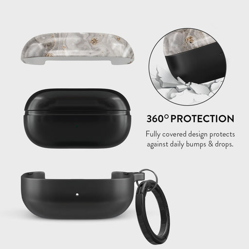 Snowstorm - Grey Marble Samsung Galaxy Buds 2 Case 2