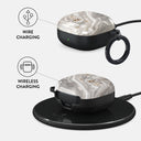 Snowstorm - Grey Marble Samsung Galaxy Buds 2 Case 3