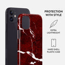 Iconic Red Ruby - Marble iPhone 12 Mini Case 2