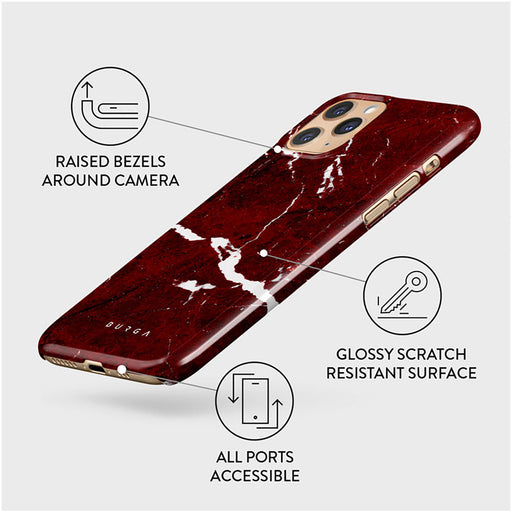 Iconic Red Ruby - Marble iPhone 11 Pro Case 3