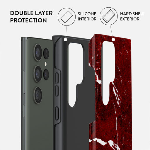 Iconic Red Ruby - Marble Samsung Galaxy S23 Ultra Case 6