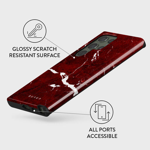 Iconic Red Ruby - Marble Samsung Galaxy S23 Ultra Case 7