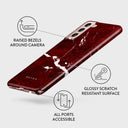 Iconic Red Ruby - Marble Samsung Galaxy S21 Plus Case 3