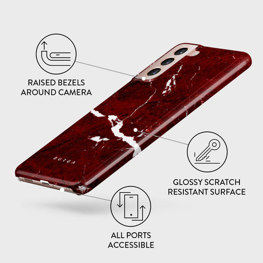 Iconic Red Ruby - Marble Samsung Galaxy S21 Plus Case 3