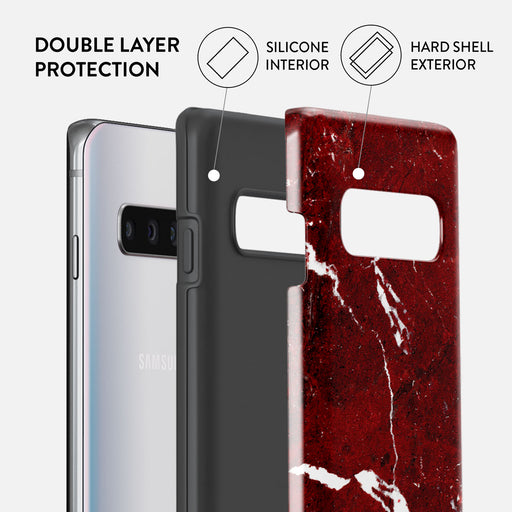 Iconic Red Ruby - Marble Samsung Galaxy S10 4G Case 6