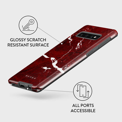 Iconic Red Ruby - Marble Samsung Galaxy S10 4G Case 7