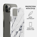 Satin White - Marble iPhone 12 Pro Max Case 2