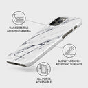 Satin White - Marble iPhone 12 Pro Max Case 3
