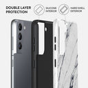 Satin White - Marble Samsung Galaxy S21 Case 6