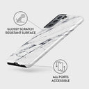 Satin White - Marble Samsung Galaxy S21 Case 7