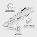 Satin White - Marble Samsung Galaxy Note 10 Case 3