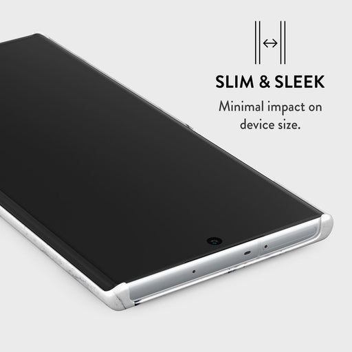 Satin White - Marble Samsung Galaxy Note 10 Case 4