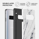Satin White - Marble Samsung Galaxy S10 4G Case 6