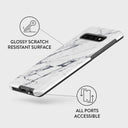 Satin White - Marble Samsung Galaxy S10 4G Case 7