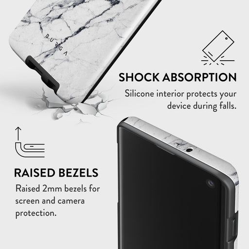 Satin White - Marble Samsung Galaxy S10 4G Case 8