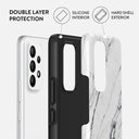 Satin White - Marble Samsung Galaxy A73 Case 2