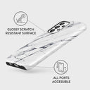 Satin White - Marble Samsung Galaxy A73 Case 3