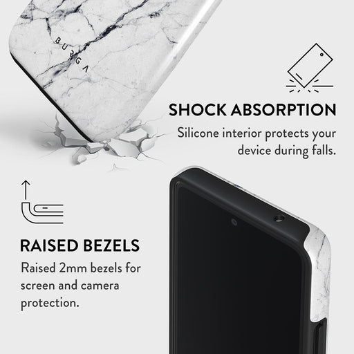 Satin White - Marble Samsung Galaxy A73 Case 4