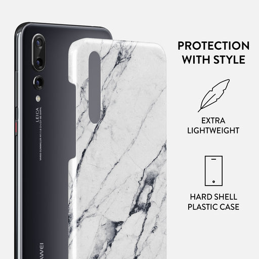 Satin White - Marble Huawei P20 Case 2