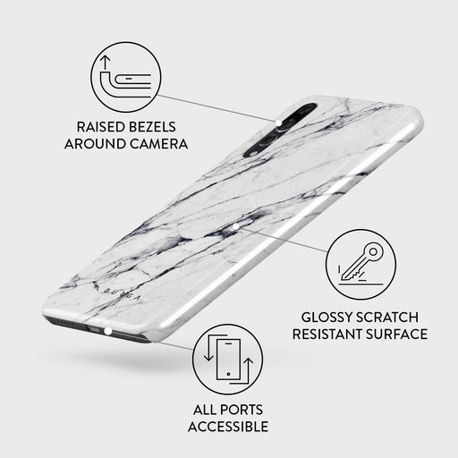 Satin White - Marble Huawei P20 Case 3