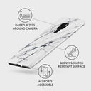 Satin White - Marble Huawei Mate 20 Case 3