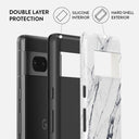 Satin White - Marble Google Pixel 7 Case 2