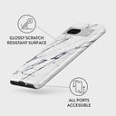 Satin White - Marble Google Pixel 7 Case 3