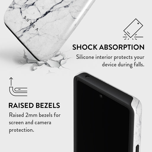 Satin White - Marble Google Pixel 7 Case 4