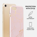 Peachy Gold - Pink Marble iPhone SE (2022) Case 2