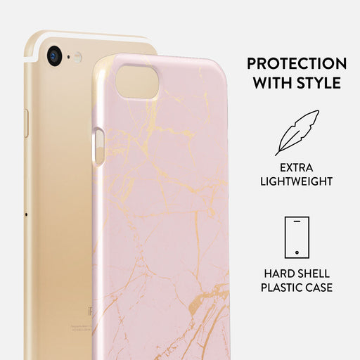 Peachy Gold - Pink Marble iPhone SE (2022) Case 2