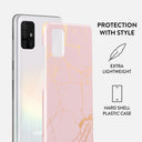 Peachy Gold - Pink Marble Samsung Galaxy A71 4G Case 2