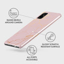 Peachy Gold - Pink Marble Samsung Galaxy A71 4G Case 3