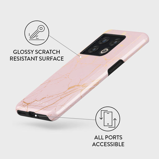 Peachy Gold - Pink Marble OnePlus 10 Pro 5G Case 3