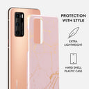 Peachy Gold - Pink Marble Huawei P40 Case 2