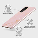 Peachy Gold - Pink Marble Huawei P40 Case 3