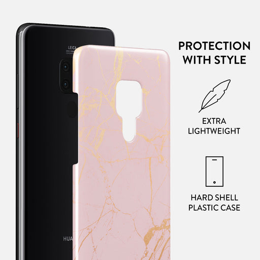 Peachy Gold - Pink Marble Huawei Mate 20 Case 2