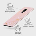 Peachy Gold - Pink Marble Huawei Mate 20 Case 3