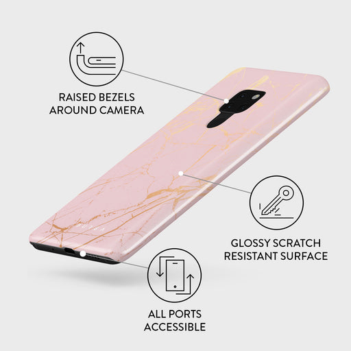Peachy Gold - Pink Marble Huawei Mate 20 Case 3