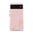 Peachy Gold - Pink Marble Google Pixel 6 Case 1
