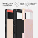 Peachy Gold - Pink Marble Google Pixel 6 Case 2