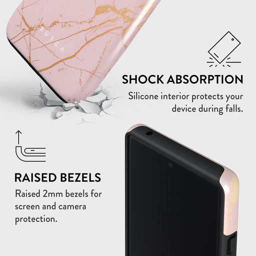 Peachy Gold - Pink Marble Google Pixel 6 Case 4