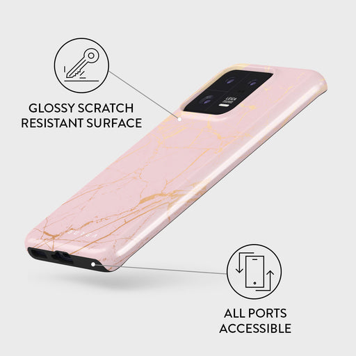 Peachy Gold - Pink Marble Xiaomi 13 Pro Case 3