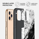 Fatal Contradiction - Black & White Marble iPhone 11 Pro Case 6