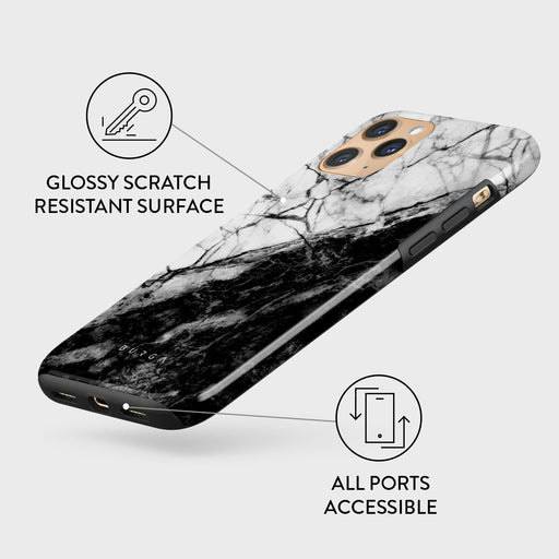 Fatal Contradiction - Black & White Marble iPhone 11 Pro Case 7