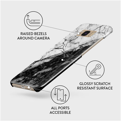 Fatal Contradiction - Black & White Marble Samsung Galaxy S8 Case 3