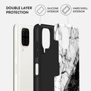 Fatal Contradiction - Black & White Marble Samsung Galaxy A12 4G Case 6
